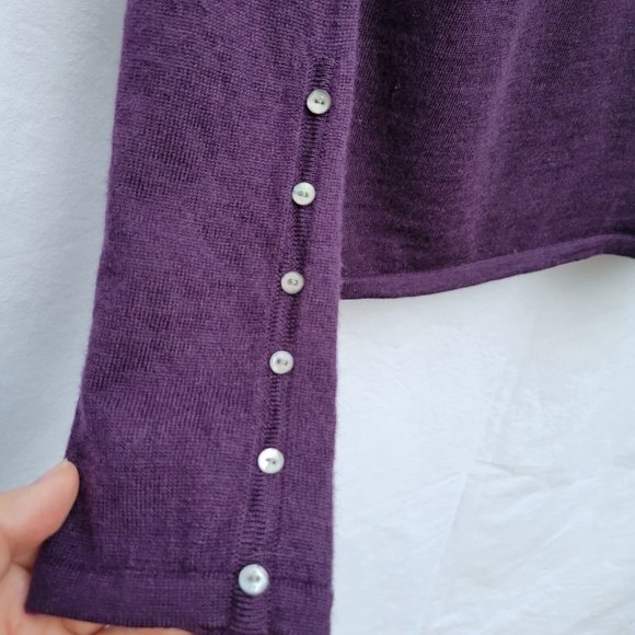 Pursuits Turtleneck Pullover Womens M Fine Italian Merino Wool Purple Capsule - Picture 5 of 6